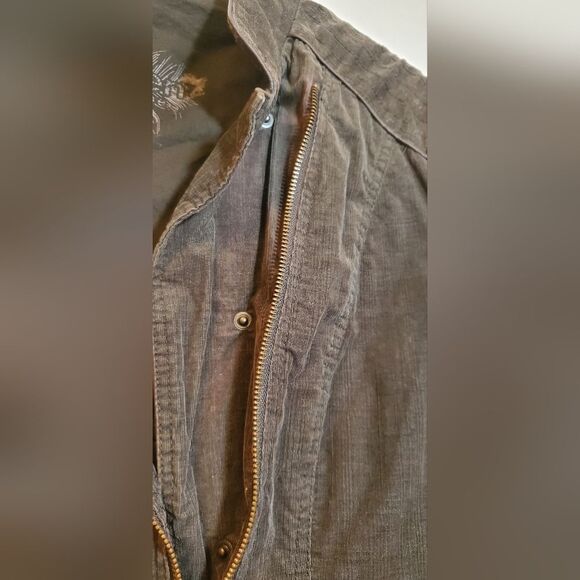 Size 8 Olsen Europe Brown Corduroy Blazer Jacket and Textured Fabric 98% Cotton - Picture 8 of 13